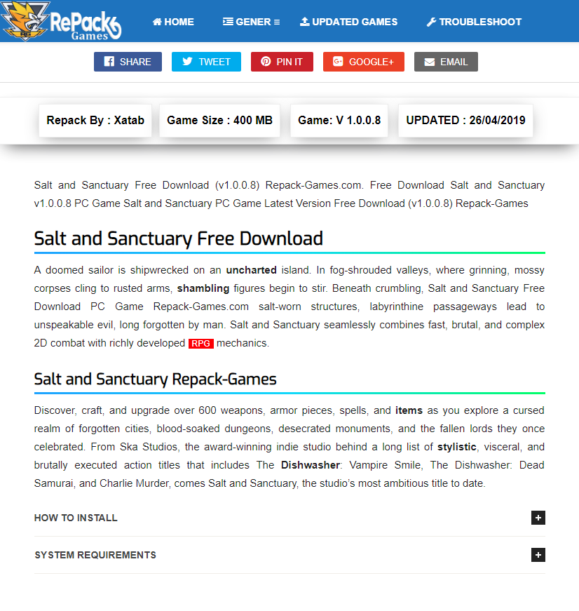 Salt and sanctuary download pc